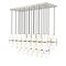 Z-Lite Cayden Linear Chandelier, 23-Light, 18 In.W x 54 In.L x 16.75 In.H, Brushed Nickel/Clear 1946P-23L-BN - alternate 1